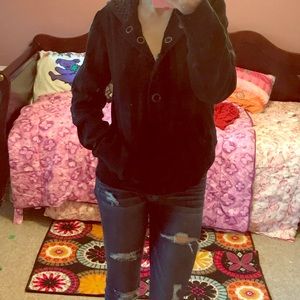 y2k 90s vintage Hurley black women’s hoodie